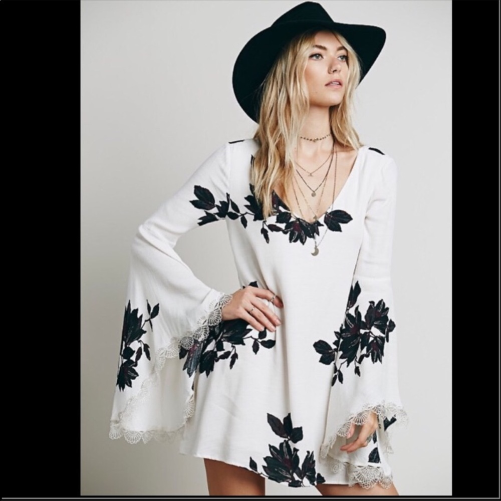 Free People Wanderer Bell Sleeve Dress